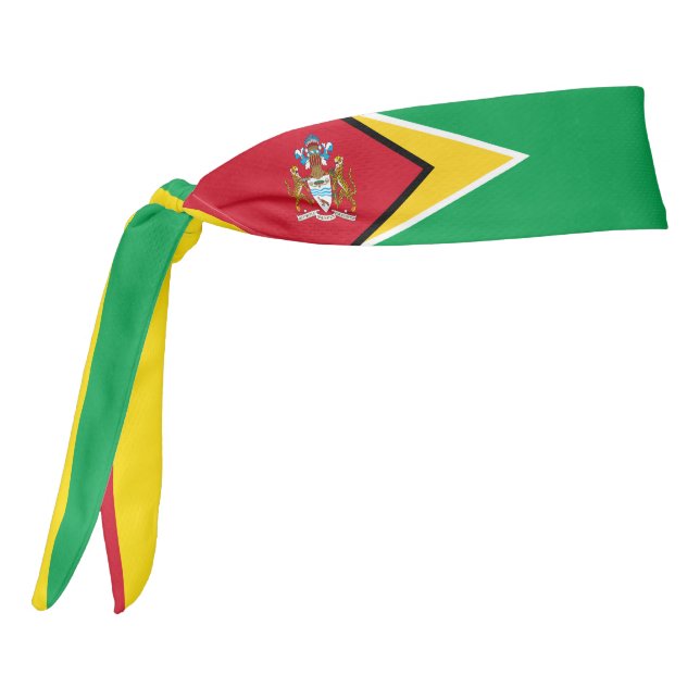 Guyana Flag Elegant Patriotic Tie Headband (Rotate 270)