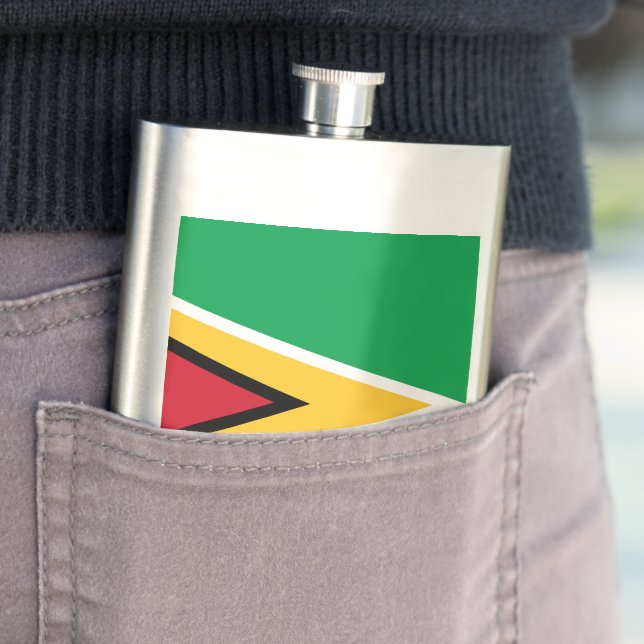Guyana flag flask (In Situ)