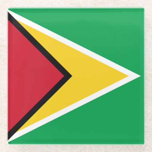 Guyana Flag Glass Coaster