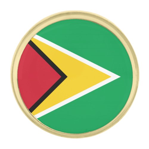 Guyana Flag Gold Finish Lapel Pin
