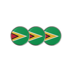 Guyana flag golf ball marker