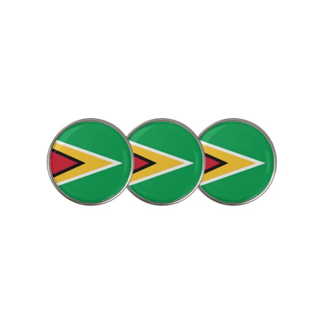 Guyana flag golf ball marker (3 Up)