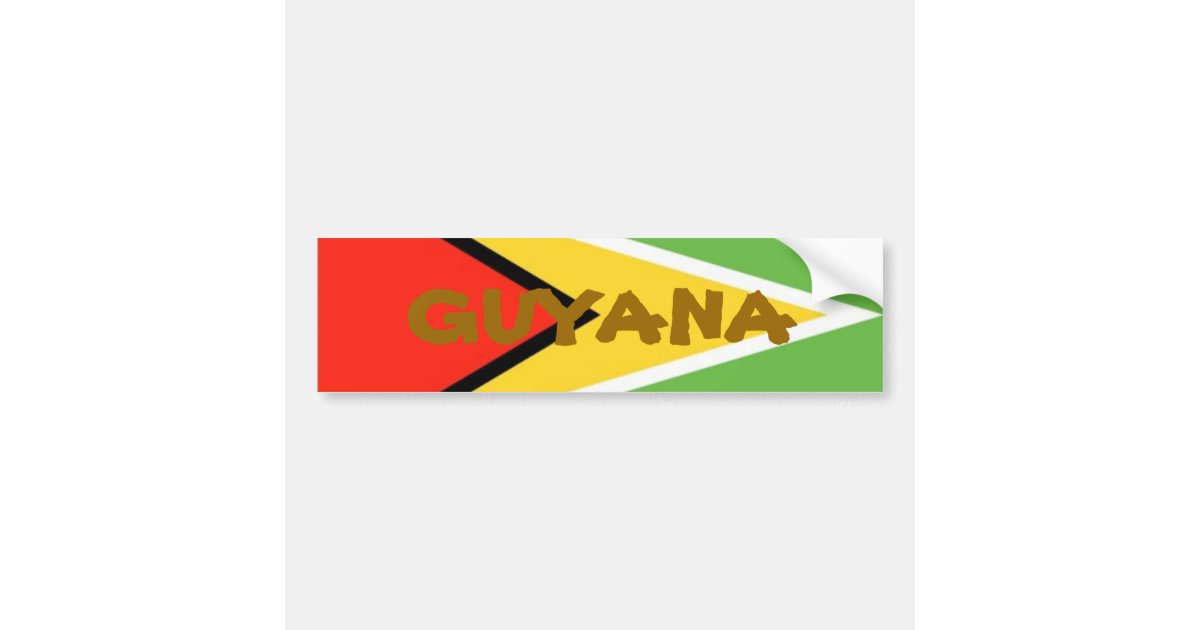 GuyanaFlag, GUYANA Bumper Sticker Zazzle