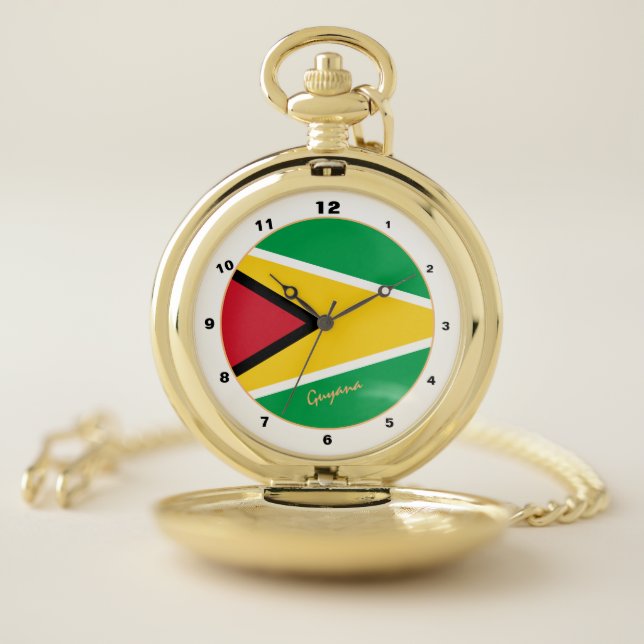 Guyana Flag & Guyana trendy fashion /design watch (Inside)