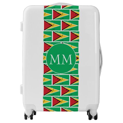 GUYANA Flag  Guyanese Map Outline  Monogram Luggage