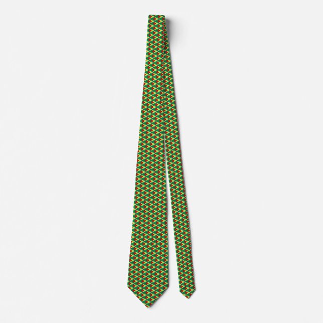 Guyana Flag Honeycomb Tie (Front)
