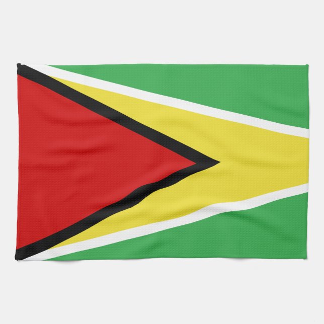 Guyana Flag Kitchen Towel (Horizontal)