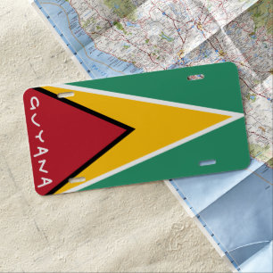 Guyana Flag License Plate