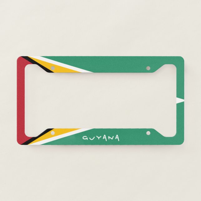 Guyana Flag License Plate Frame (Front)