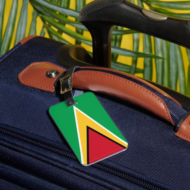 Guyana flag luggage tag (Front Insitu 1)