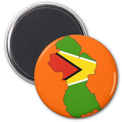 Guyana flag map magnet