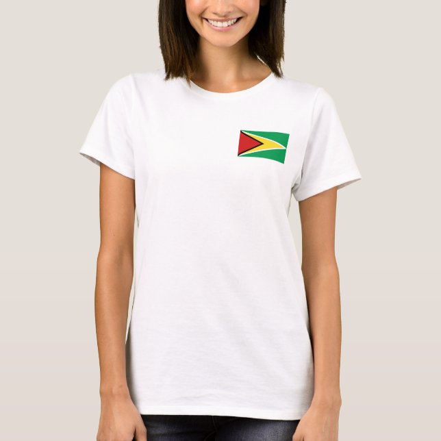 Guyana Flag + Map T-Shirt (Front)