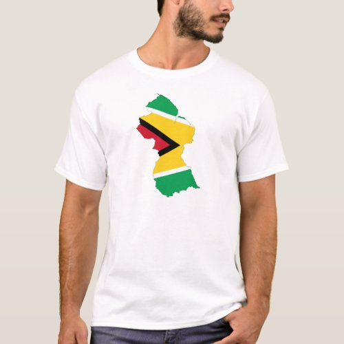 Guyana Flag Map T_Shirt