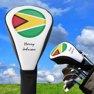 Guyana Flag & Monogrammed Golf Clubs Covers