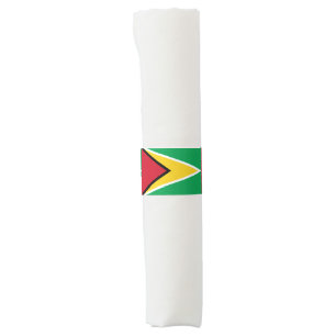 Guyana flag napkin bands