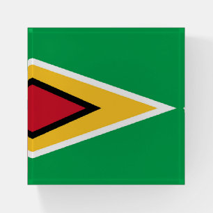 Guyana flag paperweight