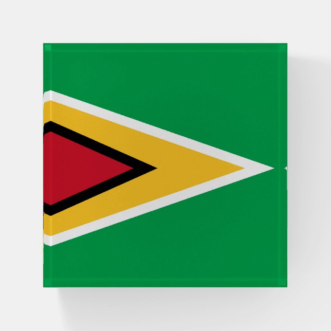 Guyana flag paperweight (Front)
