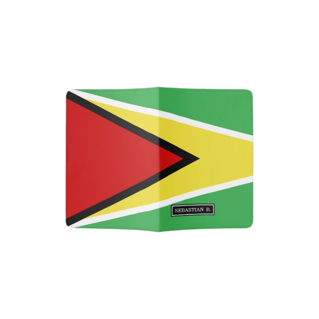 Guyana Flag Passport Holder (Opened)