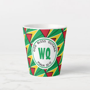 GUYANA FLAG Patriotic Customizable Guyanese Latte Mug