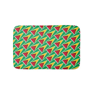 GUYANA FLAG Patriotic Geometric Modern Guyanese Bath Mat
