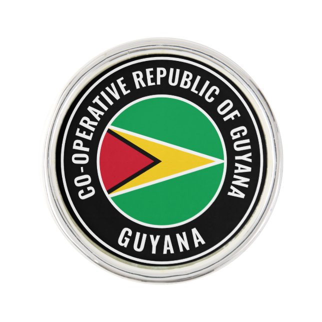 Guyana Flag Patriotic Lapel Pin (Front)