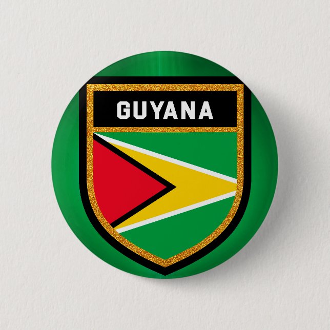 Guyana Flag Pinback Button (Front)