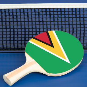 Guyana flag ping pong paddle