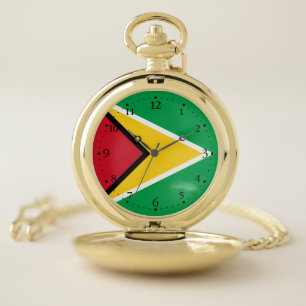 Guyana Flag Pocket Watch