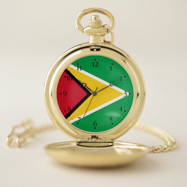 Guyana Flag Pocket Watch (Inside)