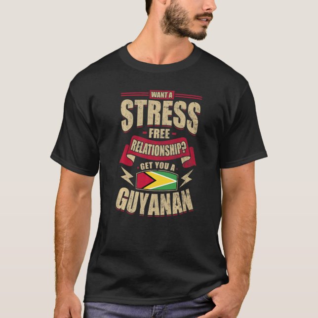 Guyana Flag Proud Guyanese Men & Women   T-Shirt (Front)