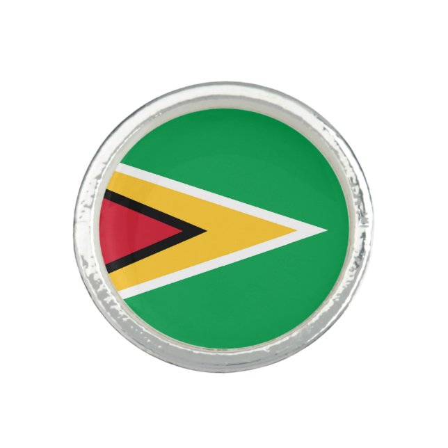 Guyana flag ring (Front)