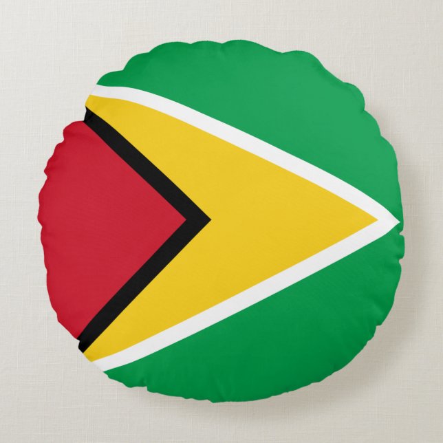 Guyana Flag Round Pillow (Front)