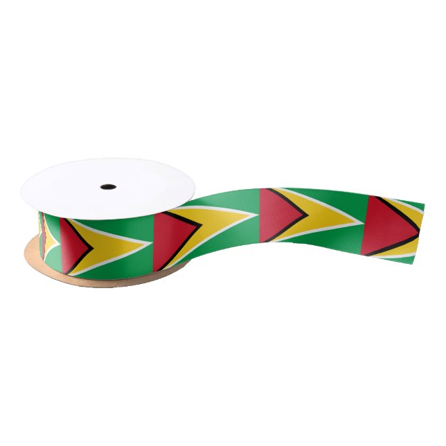 Guyana flag  satin ribbon (Spool)