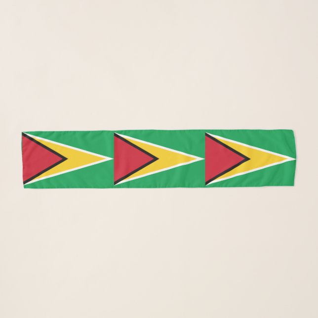 Guyana Flag Scarf (Front (Horizontal))
