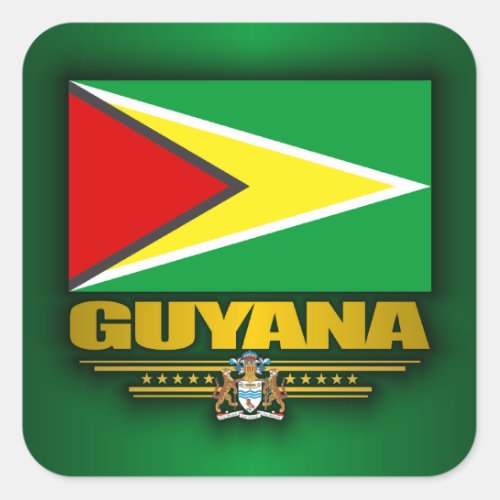 Guyana Flag Square Sticker