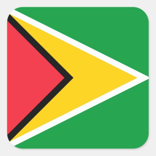 Guyana Flag  Square Sticker