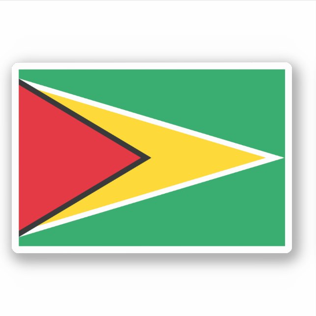 Guyana Flag Sticker (Front)