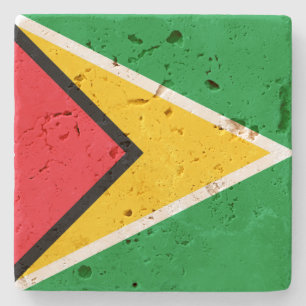 Guyana Flag Stone Coaster