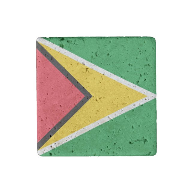 Guyana Flag  Stone Magnet (Front)
