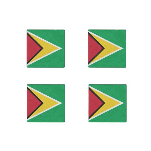 Guyana Flag Stone Magnet