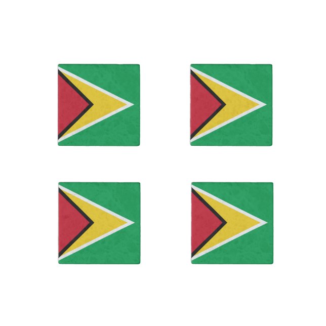 Guyana Flag Stone Magnet (Front)