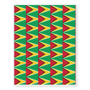 Guyana Flag Temporary Tattoos