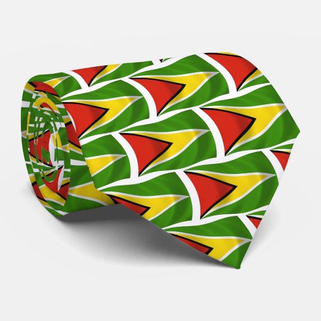 Guyana Flag Tie (Rolled)