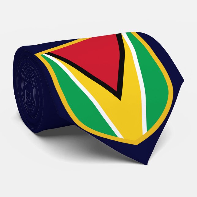 Guyana Flag Tie (Rolled)