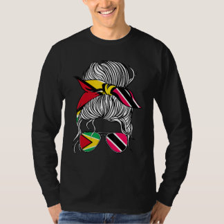 Guyana Flag Trinidad&Tobago Grown Women Girl Count T-Shirt