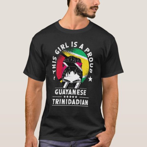 Guyana Flag TrinidadTobago Grown Women Girl Pride T_Shirt