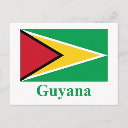 Guyana Flag with Name Postcard
