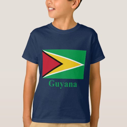 Guyana Flag with Name T_Shirt