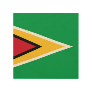 Guyana flag wood wall art