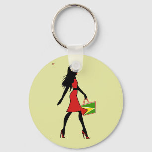 Guyana Girl Keychain